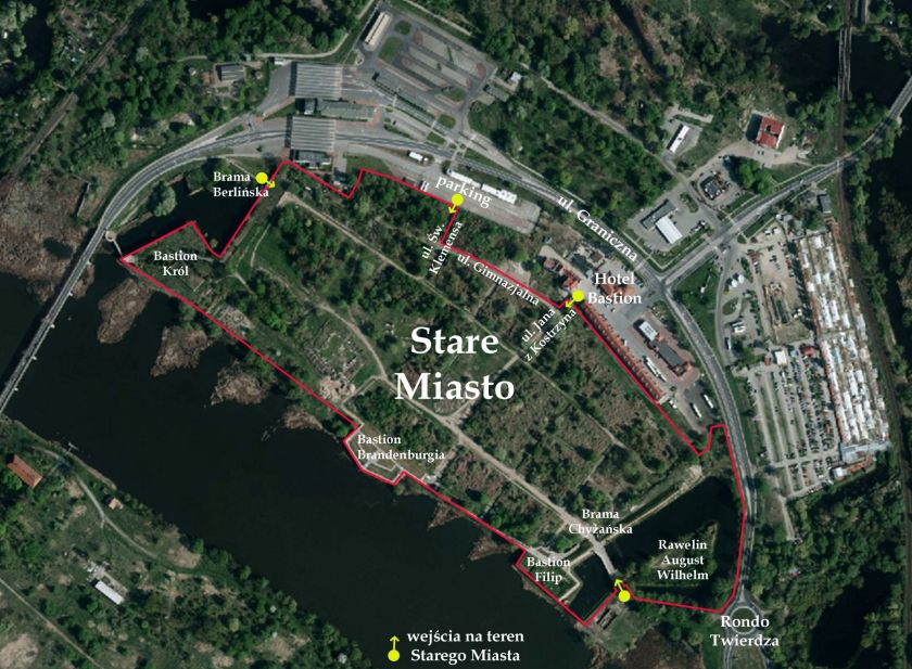 Mapa wejść na Sare Miasto